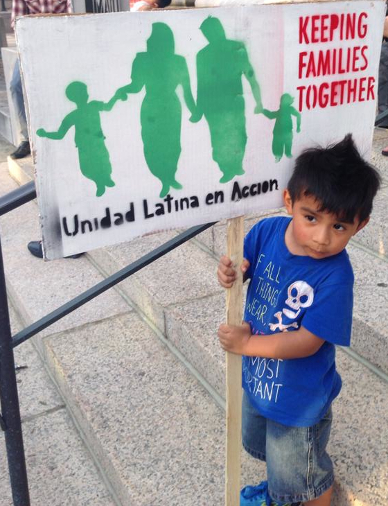 "No Child Is Illegal" rally